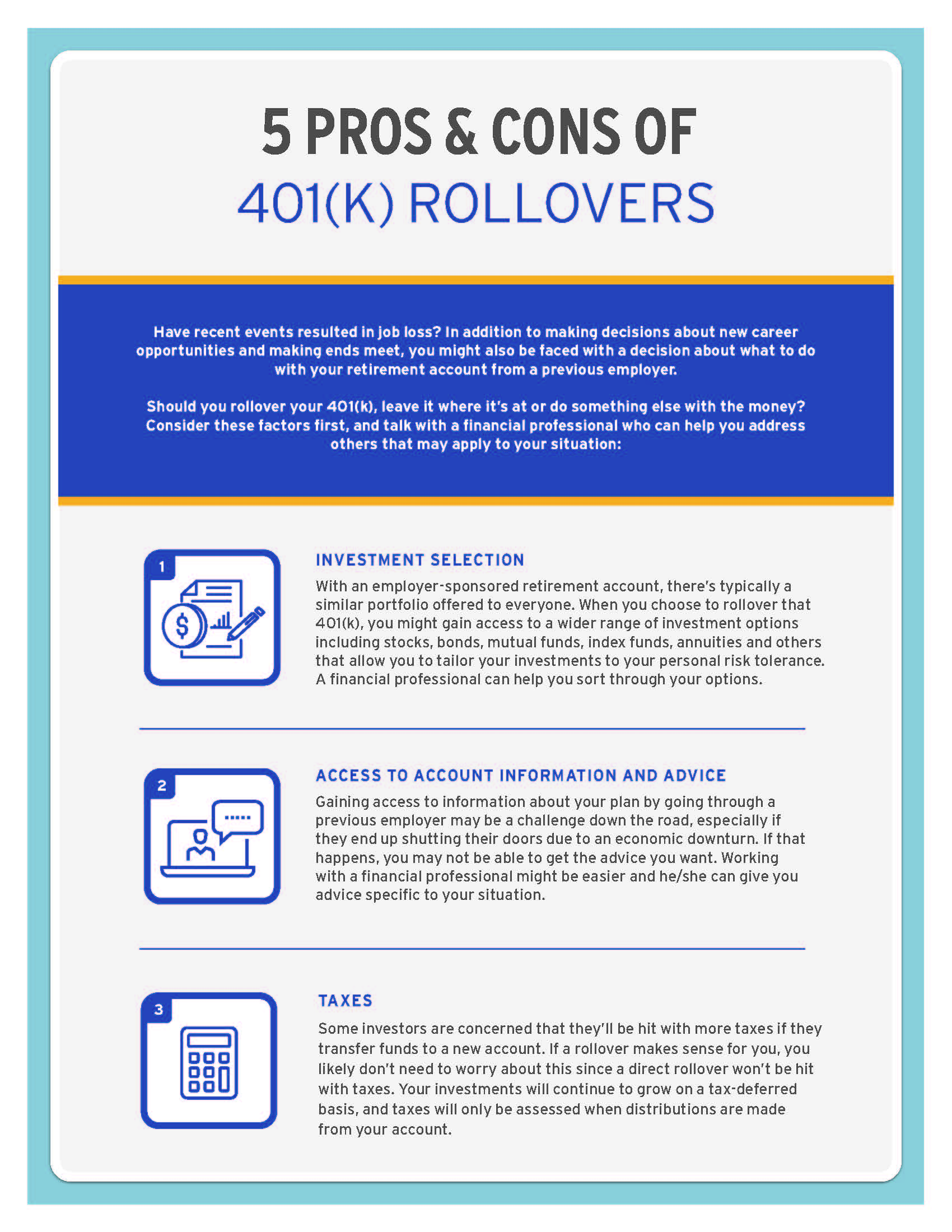 5 Pros and Cons of 401(K) Rollover Guide Page 1